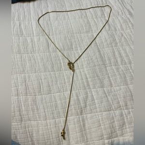 Adjustable long gold Madewell necklace